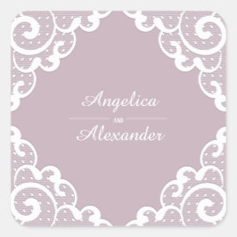 Witte sticker met kantlijn