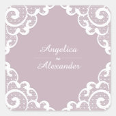 Witte sticker met kantlijn (Voorkant)