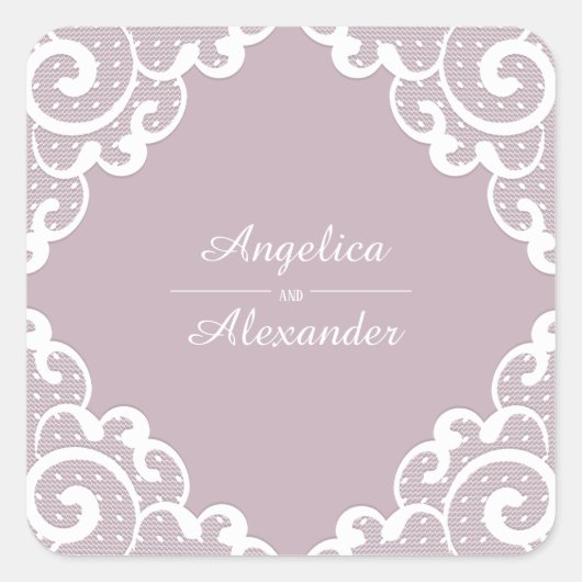 Witte sticker met kantlijn (Voorkant)