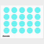 Witte sticker met polka stippen (Vel)