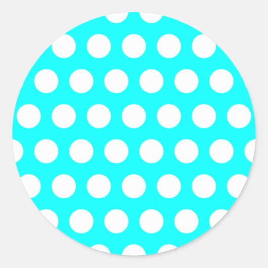 Witte sticker met polka stippen (Voorkant)