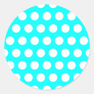 Witte sticker met polka stippen