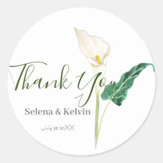 witte sticker met rondbloem