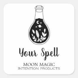 Witte stickers met witte flesjes