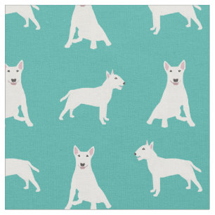 witte stier doodshond turquoise stof