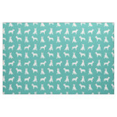 witte stier doodshond turquoise stof (Fat Quarter)