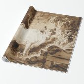 Witte stier en hond in een Stable door Fragonard Cadeaupapier (Uitgerold)