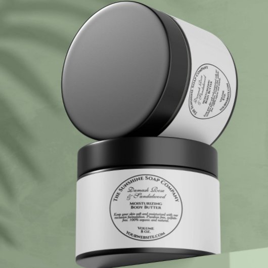 Witte  stijl Cosmetics Jar Label Waterfles Etiket