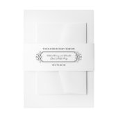 Witte  stijl zeep buikband uitnodigingen wikkel (Voorkant Voorbeeld)