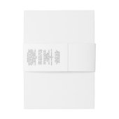 Witte  stijl zeep buikband uitnodigingen wikkel (Achterkant Voorbeeld)
