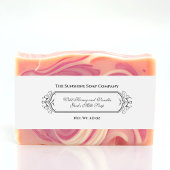 Witte  stijl zeep buikband uitnodigingen wikkel