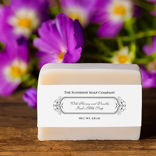 Witte  stijl zeep buikband uitnodigingen wikkel