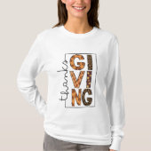 Witte stijlvolle Thanksgiving T-shirt (Voorkant)