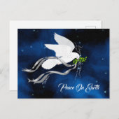 Witte stip briefkaart (Voorkant / Achterkant)