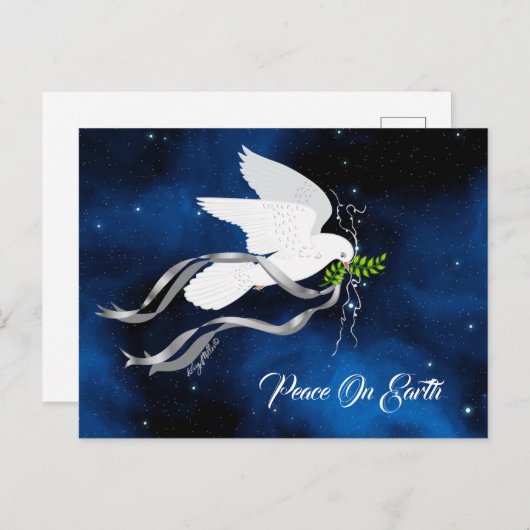 Witte stip briefkaart (Voorkant / Achterkant)