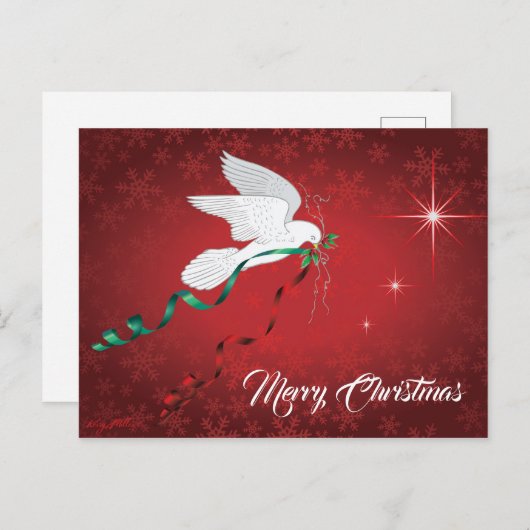 Witte stip briefkaart (Voorkant / Achterkant)