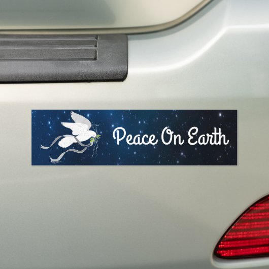Witte stip bumpersticker (Op auto)
