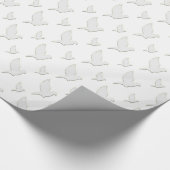 Witte stip cadeaupapier (Hoek)