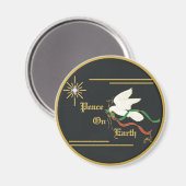 Witte stip die olijfolie met linten vervoert magneet (Voorkant / Achterkant)