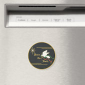 Witte stip die olijfolie met linten vervoert magneet (Insitu (Vaatwasser))