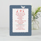 Witte stip in de partij Snowflakes Kaart (Staand voorkant)