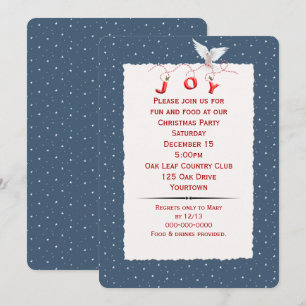 Witte stip in de partij Snowflakes Kaart