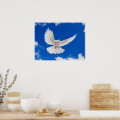 Witte stip in de vlucht poster (Keuken)