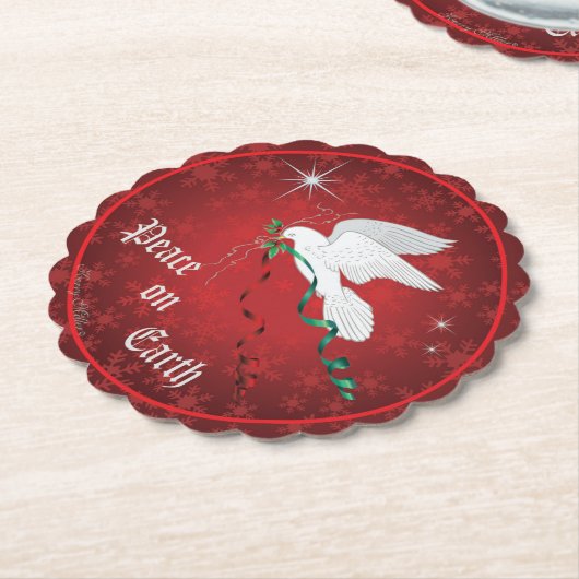 Witte stip kartonnen onderzetters (Gekanteld)