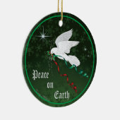 Witte stip keramisch ornament (Rechts)