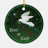 Witte stip keramisch ornament (Voorkant)