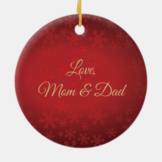 Witte stip keramisch ornament (Achterkant)