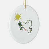 Witte stip keramisch ornament (Rechts)