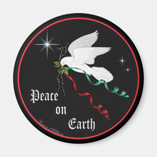 Witte stip magneet (Voorkant)