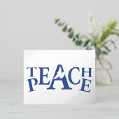 Witte stip met zwarte folie briefkaart (Staand Voorkant)