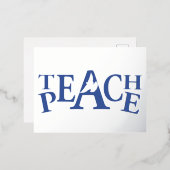 Witte stip met zwarte folie briefkaart (Voorkant / Achterkant)