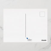 Witte stip met zwarte folie briefkaart (Achterkant)