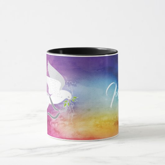 Witte stip mok (Midden)