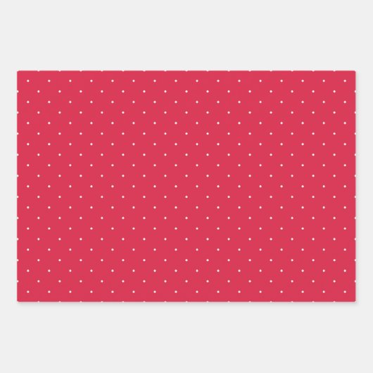 witte stip op papierbladen met rood patroon inpakpapier vel (Voorkant 3)