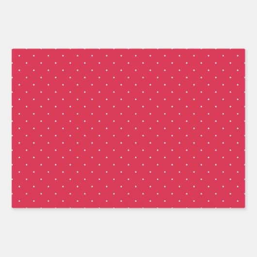 witte stip op papierbladen met rood patroon inpakpapier vel (Voorkant)