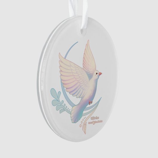 Witte stip ornament (voorkant)