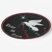 Witte stip papieren bordje (Gekanteld)