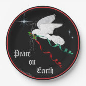 Witte stip papieren bordje (Voorkant)