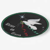 Witte stip papieren bordje (Gekanteld)