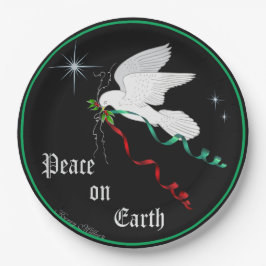 Witte stip papieren bordje