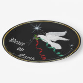 Witte stip papieren bordje (Gekanteld)