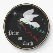 Witte stip papieren bordje (Voorkant)