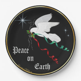 Witte stip papieren bordje