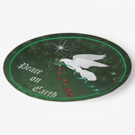 Witte stip papieren bordje