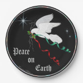 Witte stip papieren bordje (Voorkant)