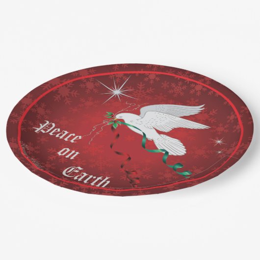 Witte stip papieren bordje (Gekanteld)